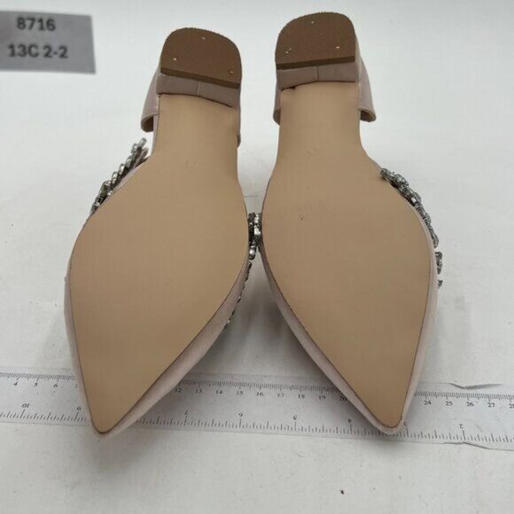 XYD Women Classic Pointed Toe D'Orsay Wedding Flat Sandals Sparkly Rhinestones A - Picture 7 of 8